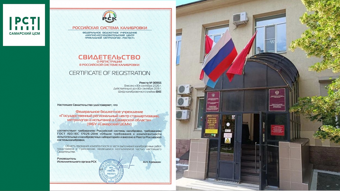 Подтверждение соответствия ФБУ «Самарский ЦСМ» 